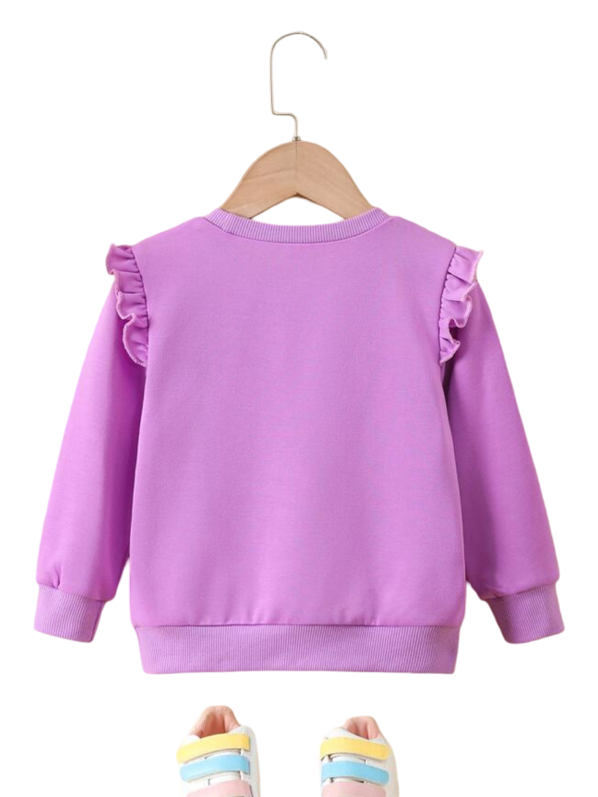 PURPLE UNICORN FRIL FLEECE SWEATSHIRT