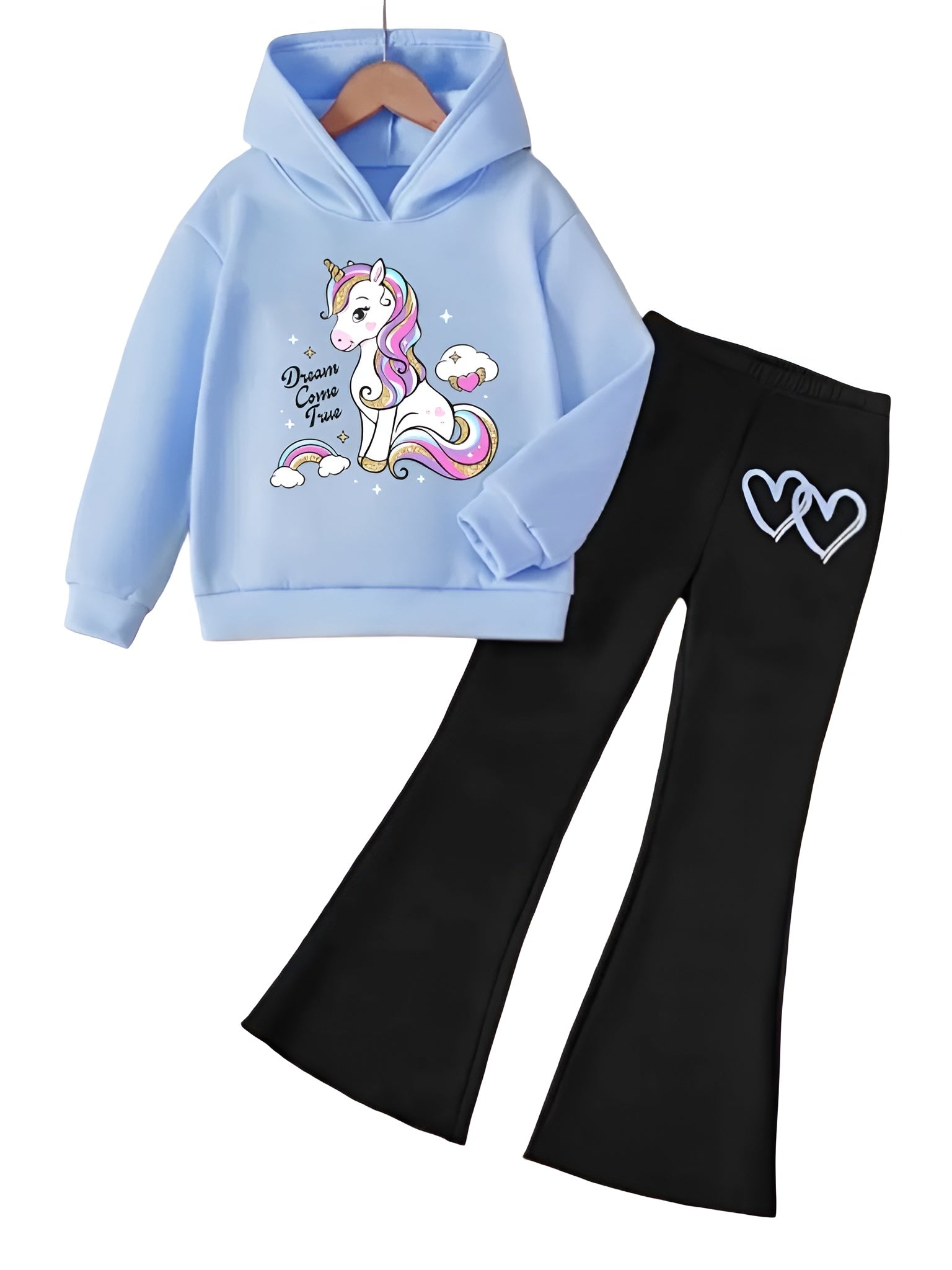 SKY UNICORN WIDE LEG FLEECE PAIR