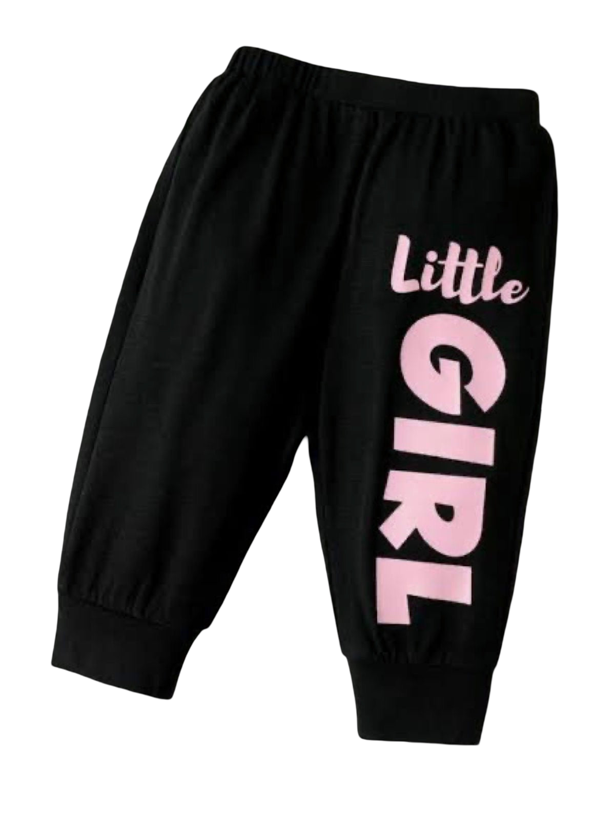 BLACK LITTLE GIRL FLEECE TROUSER