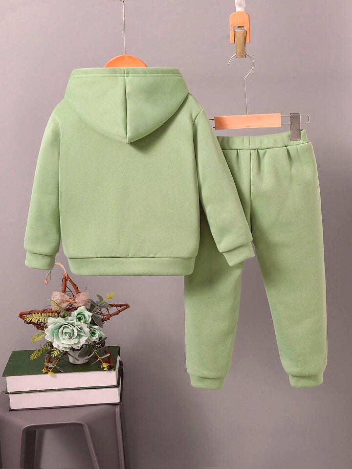 OLIVE POWER GIRLS FLEECE PAIR