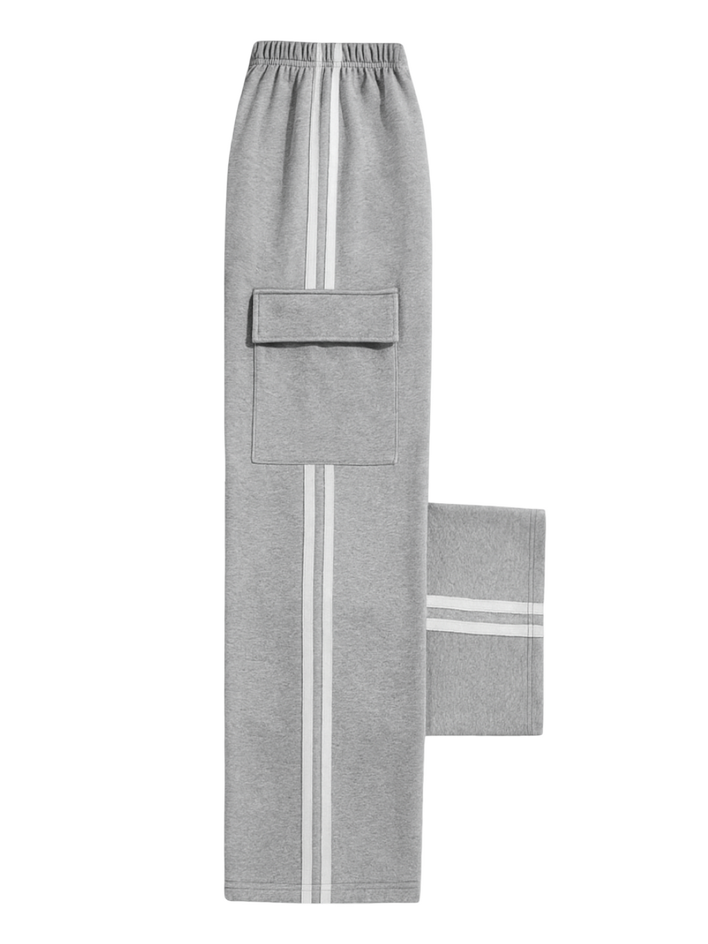 GREY CARGO FLEECE TROUSER