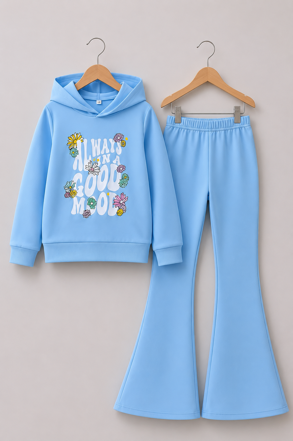 SKY GOOD MOOD WIDE LEG FLEECE PAIR