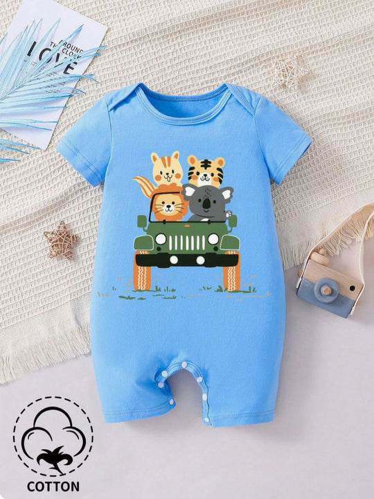 ANIMALS ON RIDE ROMPER