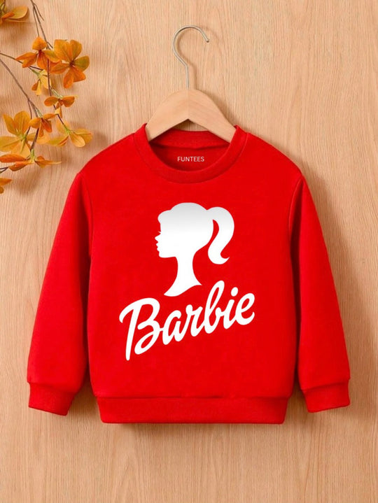 RED BARBIE FLEECE SWEATSHIRT