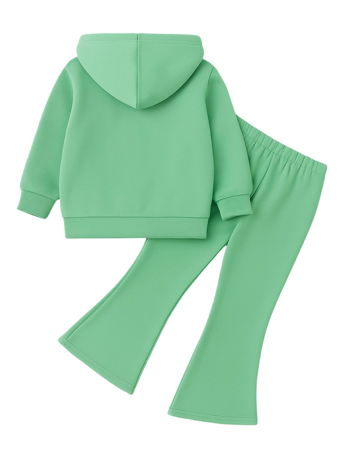 GREEN SUPER GIRL WIDE LEG FLEECE PAIR