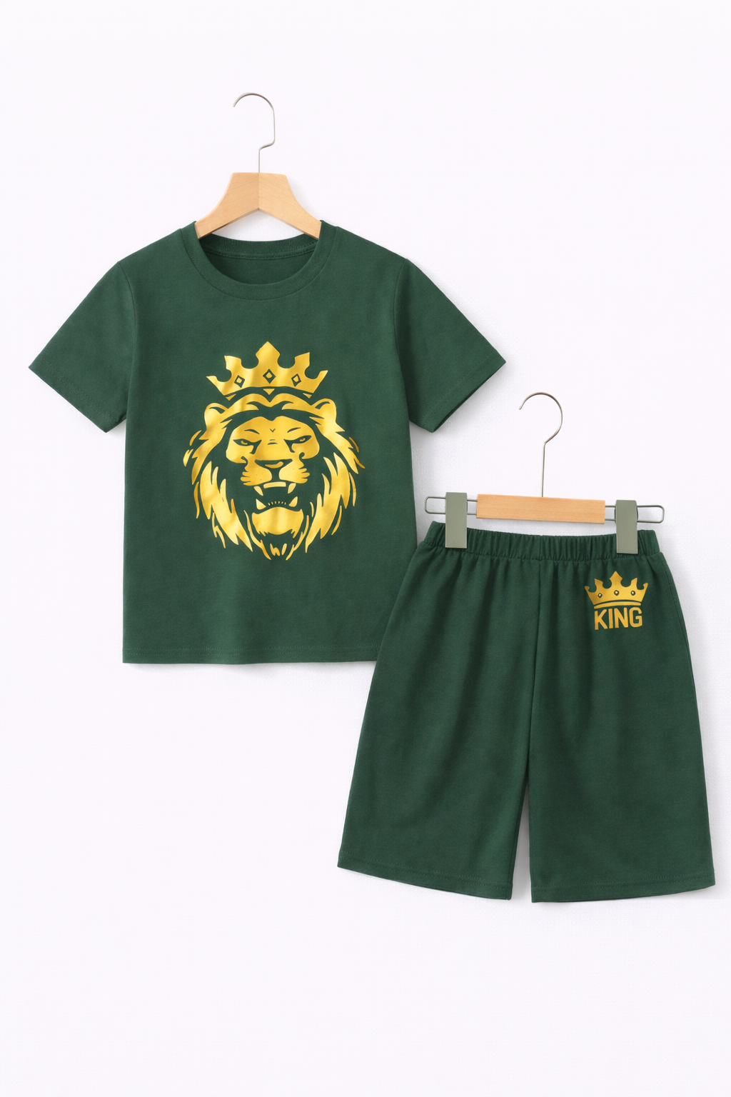 GREEN LION KING SHORT SET
