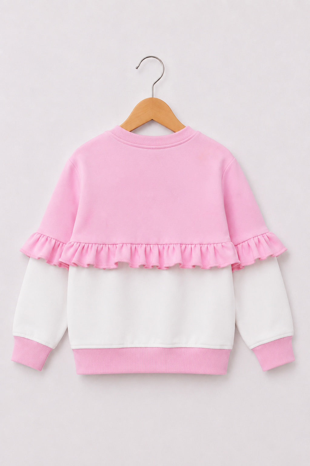 PINK POM POM FLEECE SWEATSHIRT