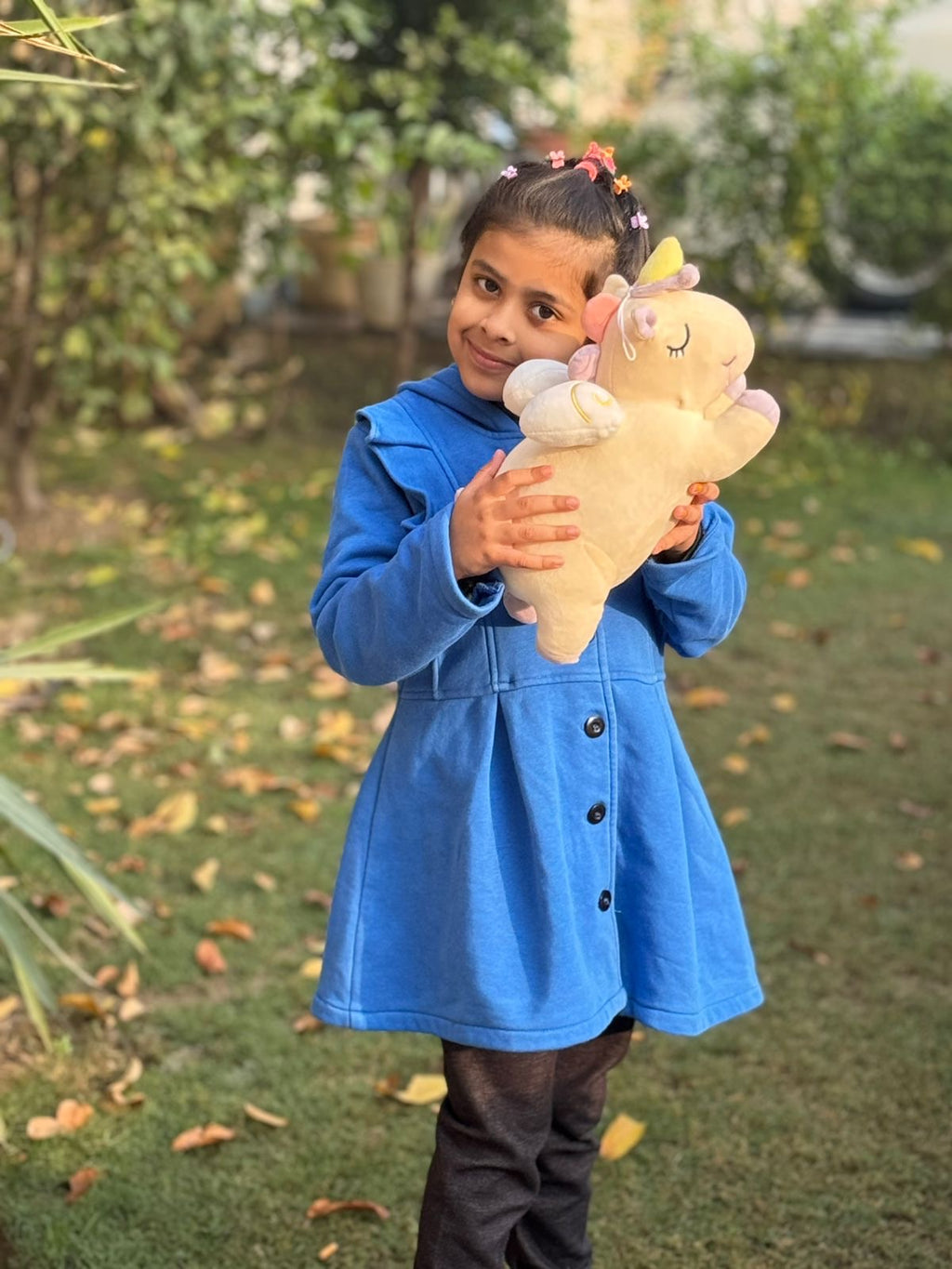 BLUE PRINCESS FLEECE COAT