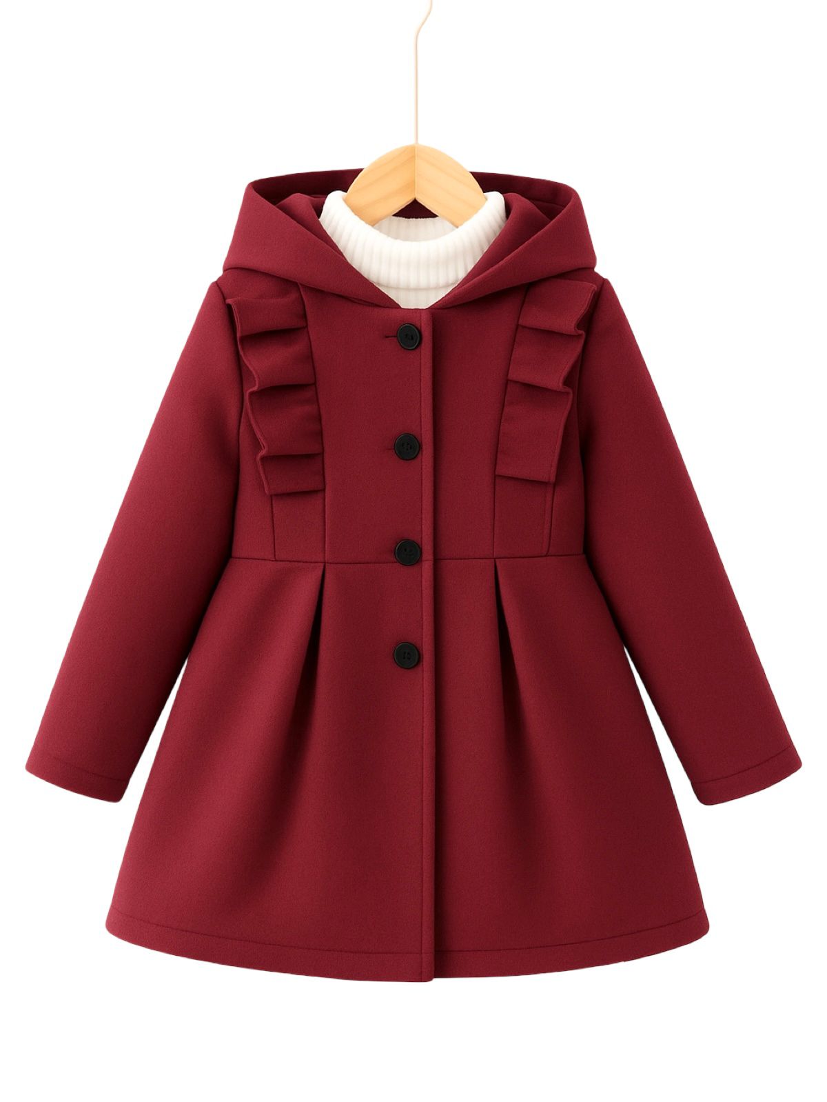 MAROON FLEECE COAT