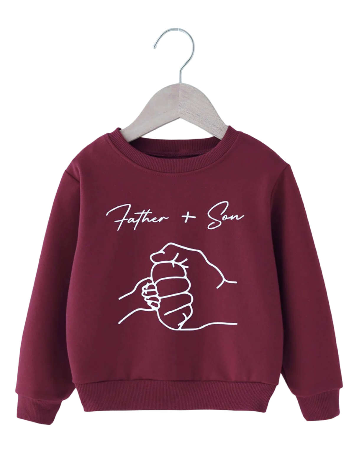 MAROON FATHER SON FLEECE SWEATSHIRT