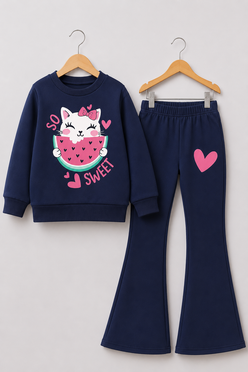SO SWEET CAT WIDE LEG FLEECE PAIR