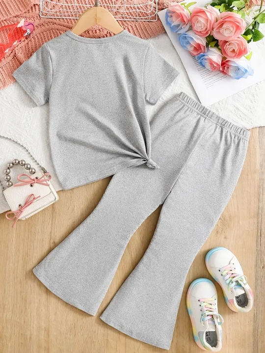 GREY UNICORN WIDE LEG SUMMER SET