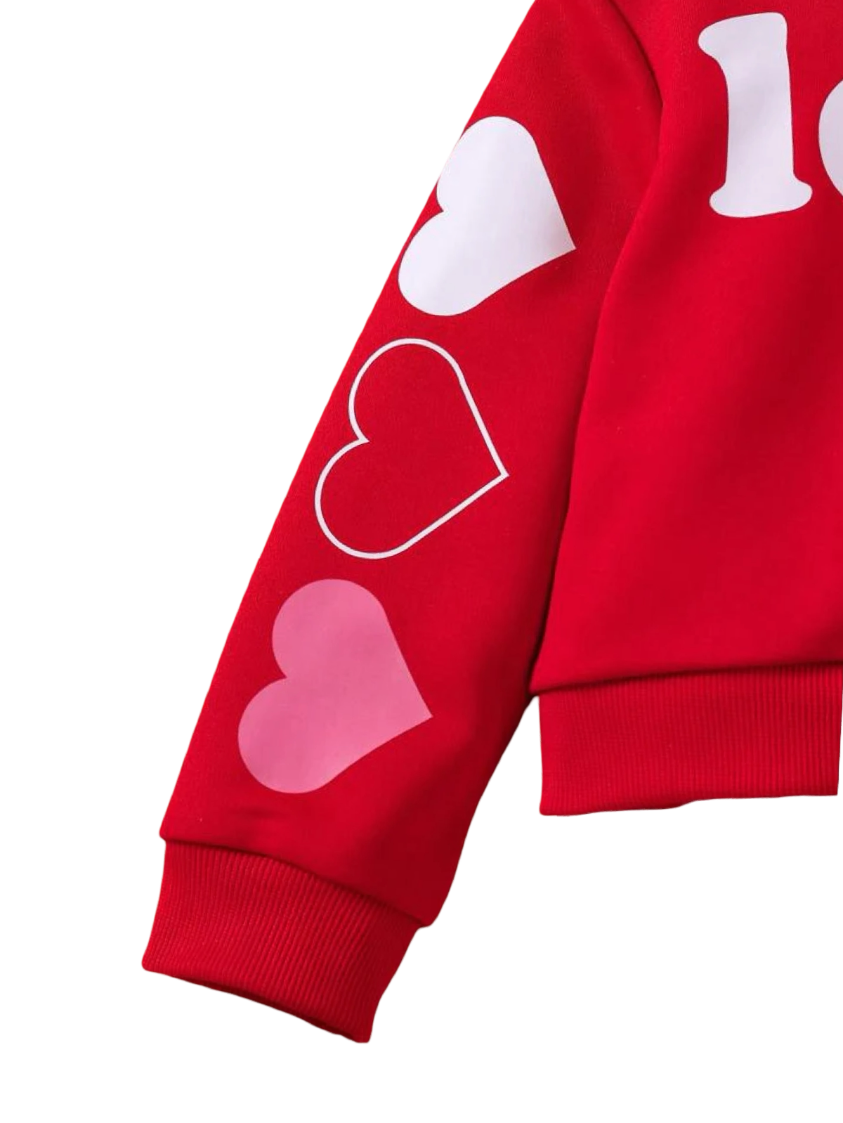 RED LOVE WIDE LEG FLEECE PAIR