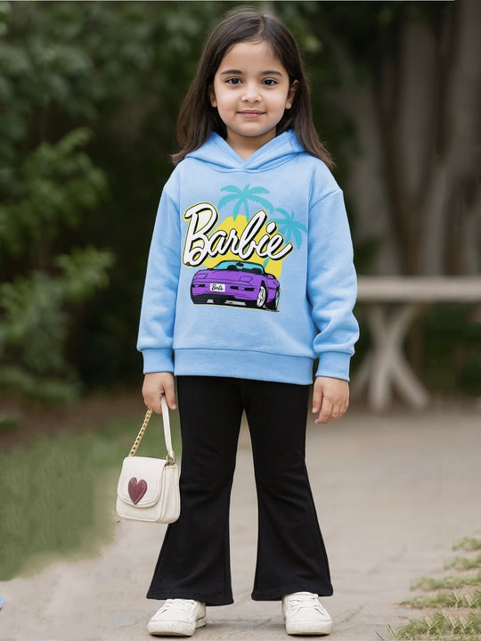 SKY BARBIE WIDE LEG FLEECE PAIR