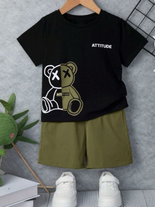 ATTITUDE TEDDY SHORT SET
