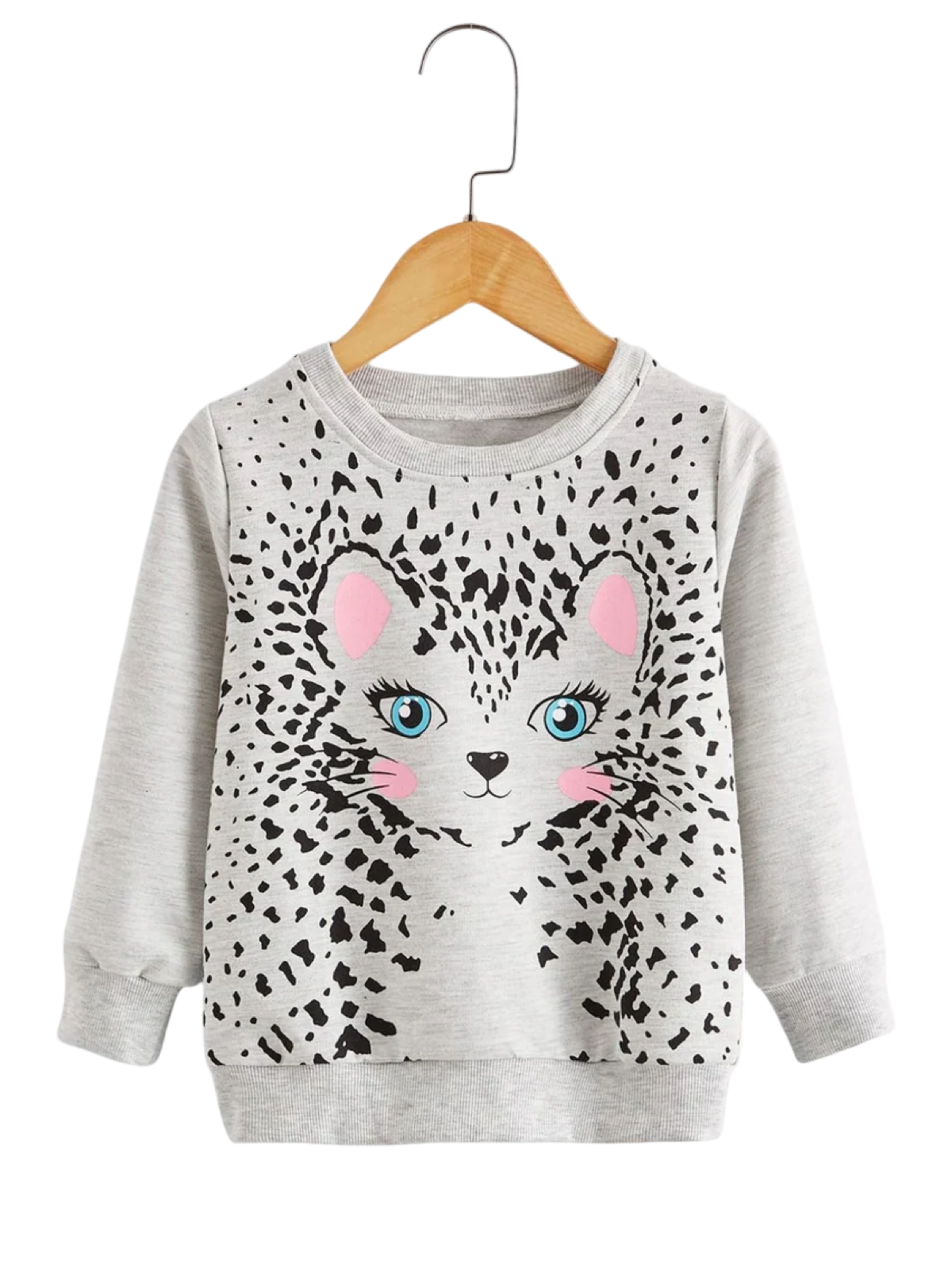 GREY CAT SWEATSHIRT