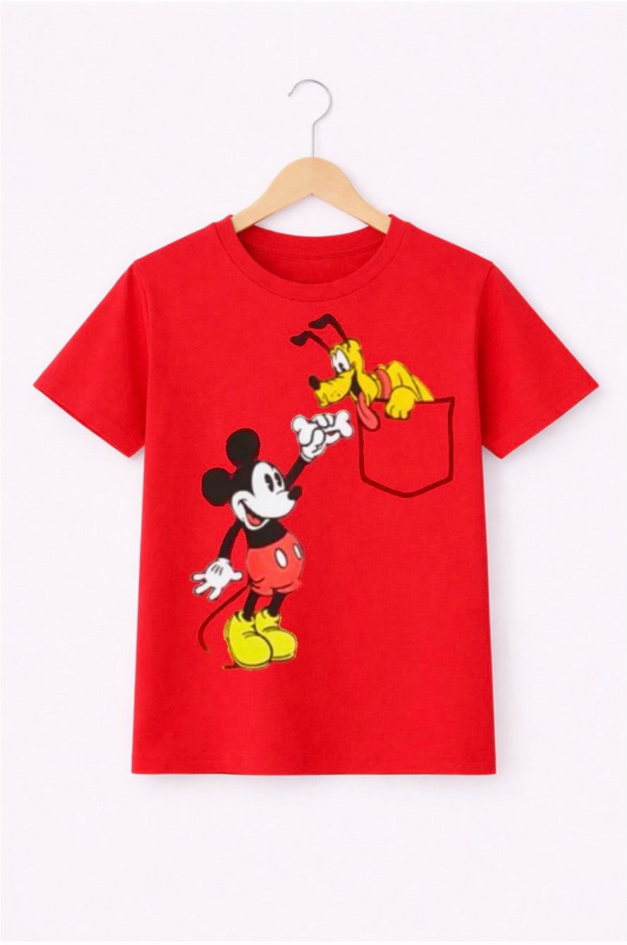 RED MICKEY TEE