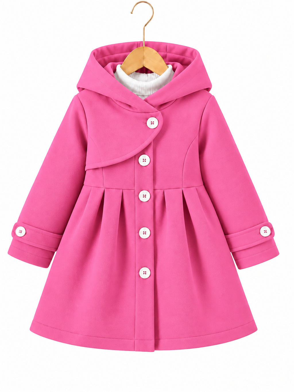 PINK BLOOM FLEECE COAT