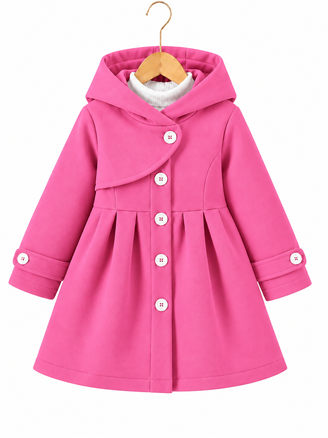 PINK BLOOM FLEECE COAT