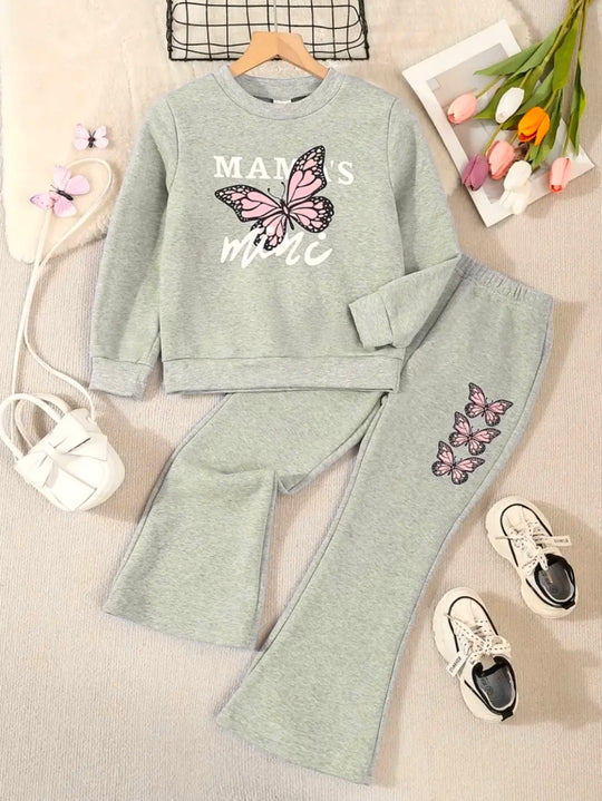 GREY MAMA’S MINI WIDE LEG FLEECE PAIR