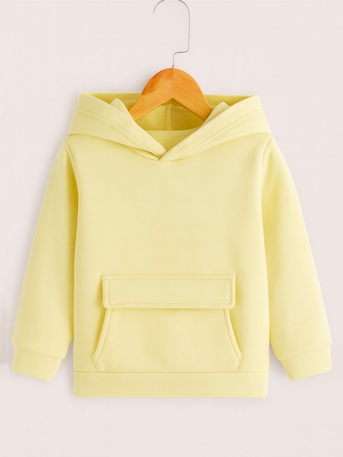 YELLOW KANGAROO FLEECE HOODIE