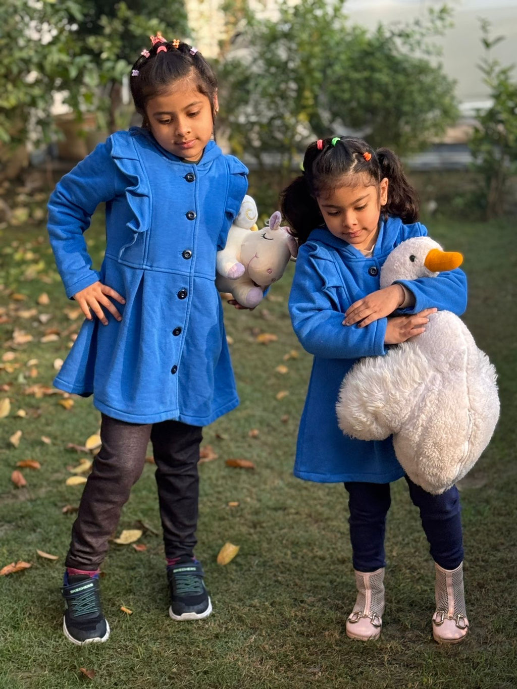 BLUE PRINCESS FLEECE COAT