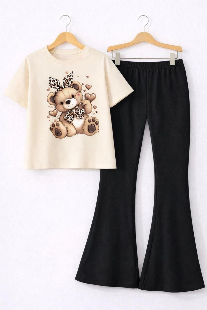 CREAM TEDDY SUMMER SET