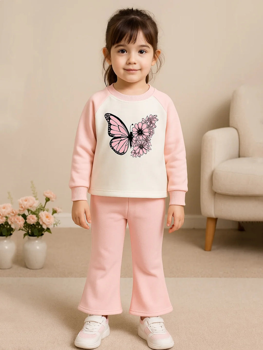 REGLAN BUTTERFLY WIDE LEG FLEECE PAIR