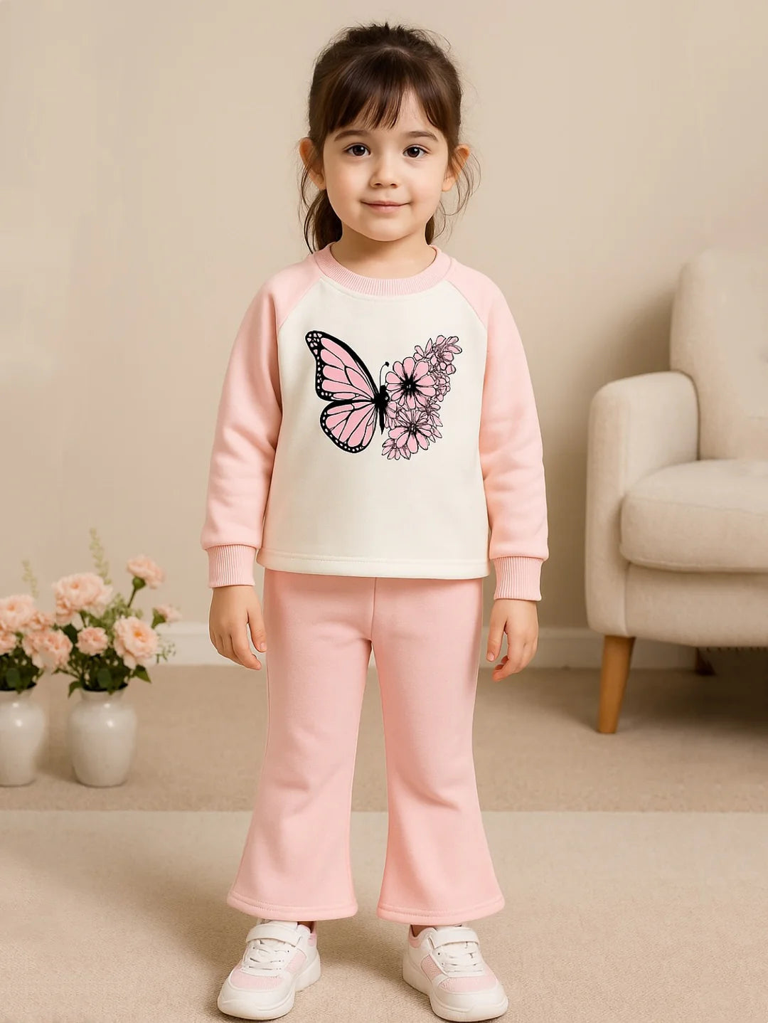 REGLAN BUTTERFLY WIDE LEG FLEECE PAIR