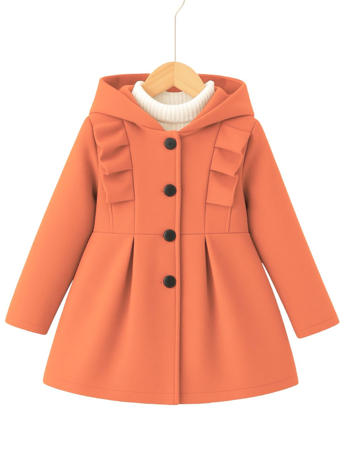 ORANGE FLEECE COAT