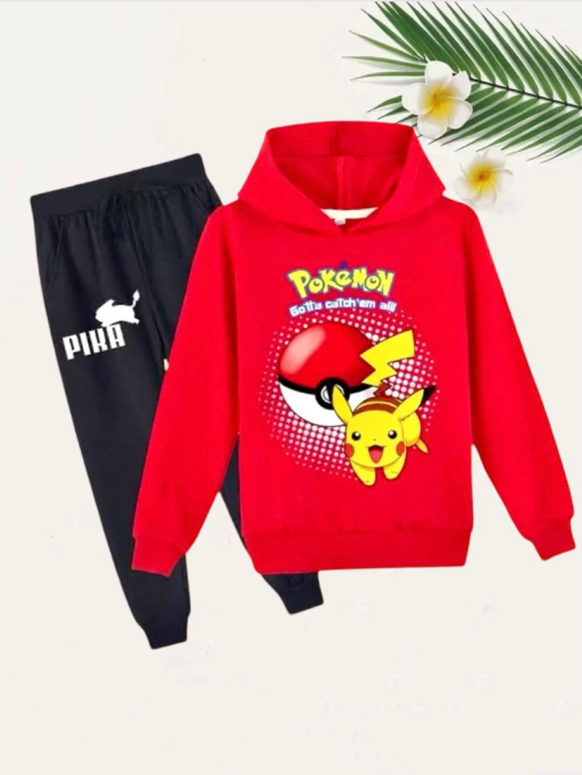 RED POKEMON FLEECE PAIR ( 3 -4 YEARS )