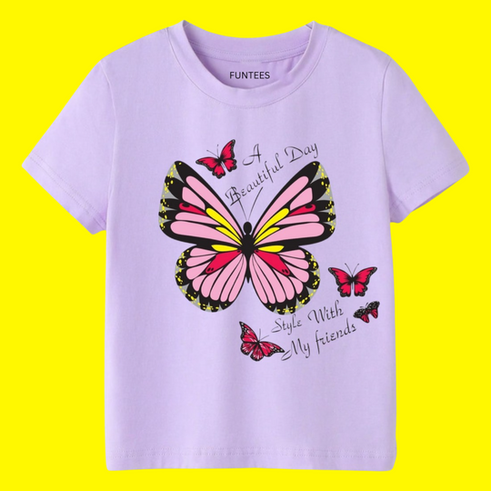 PURPLE BUTTERFLY TEE