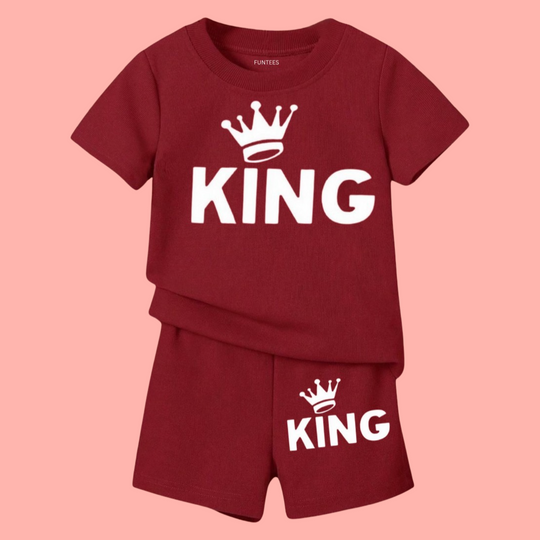 MAROON KING SHORT SET