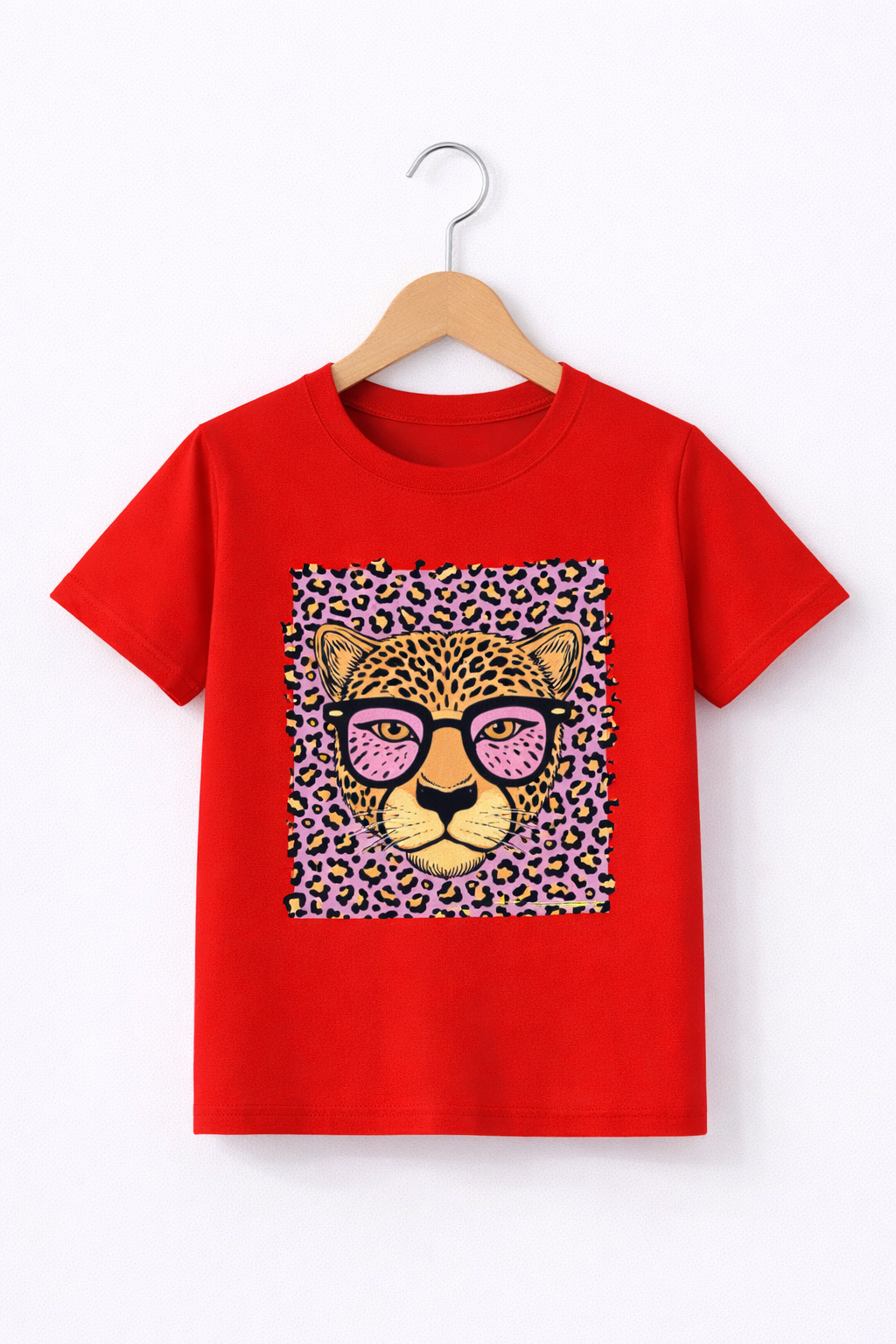 RED LEOPARD TEE