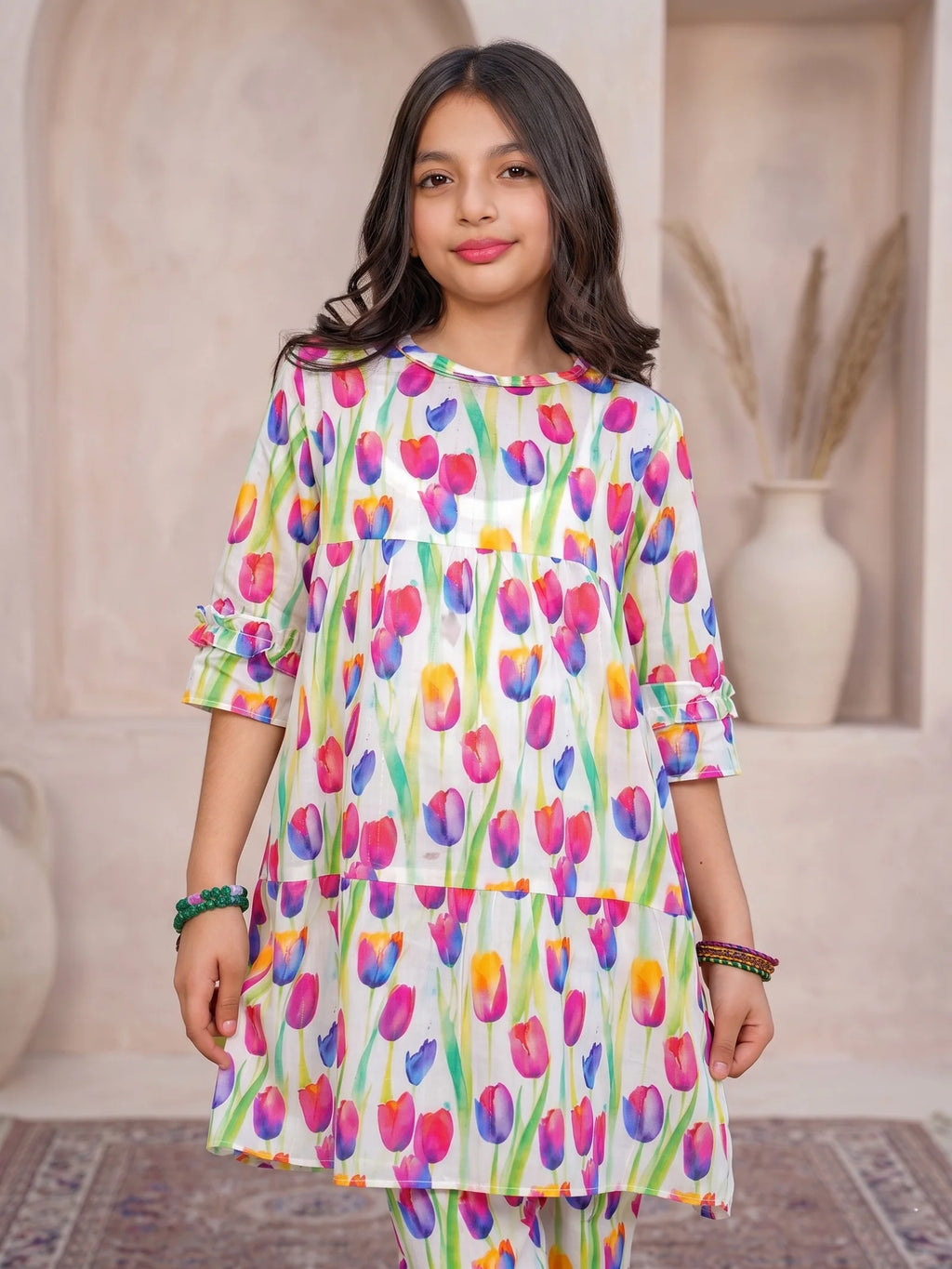 MULTI COLOR FLORAL COTTON LAWN SET