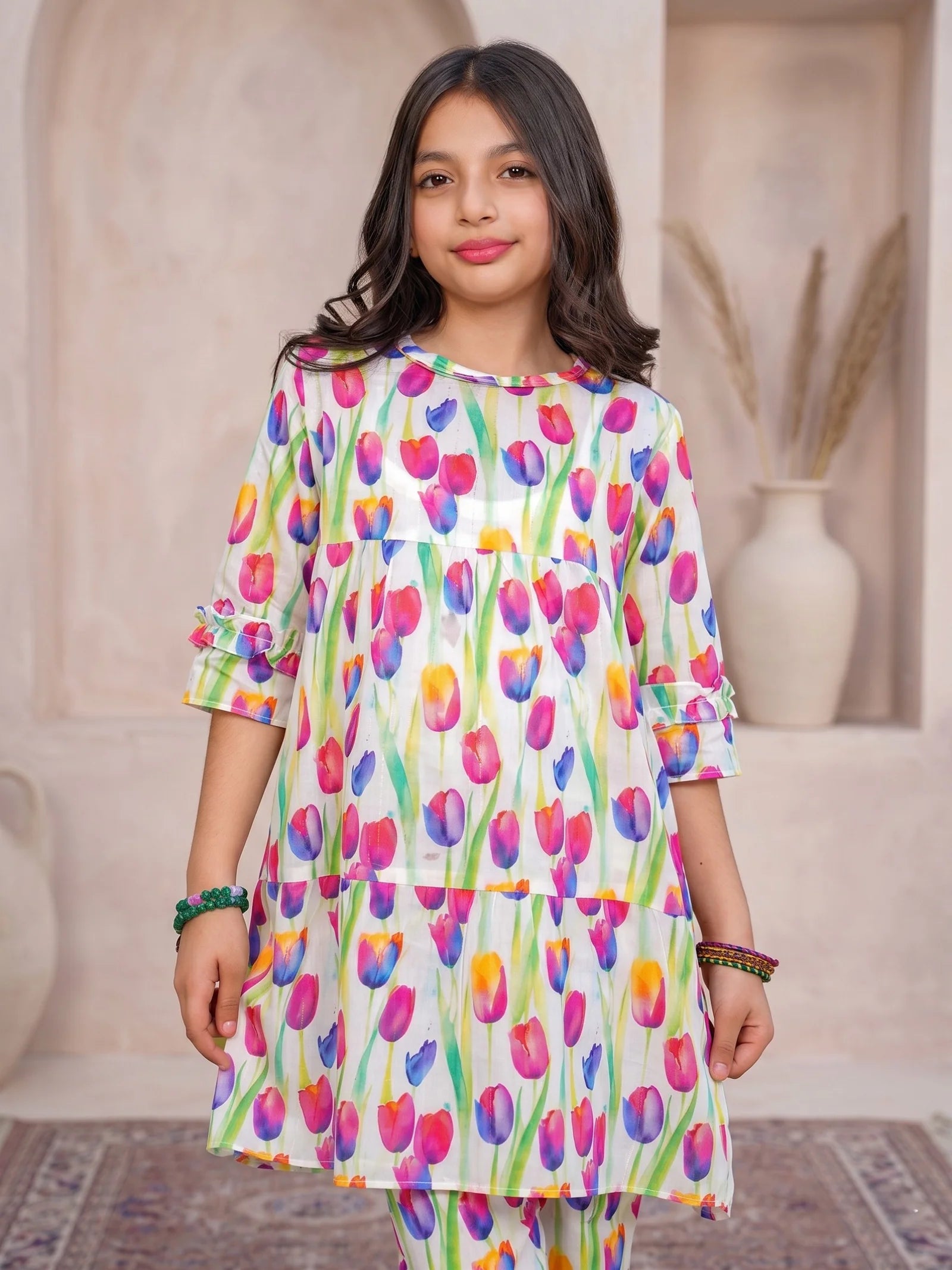 MULTI COLOR FLORAL COTTON LAWN SET