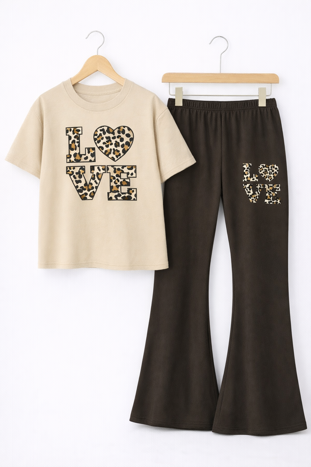 BEIGE BROWN LOVE SUMMER SET