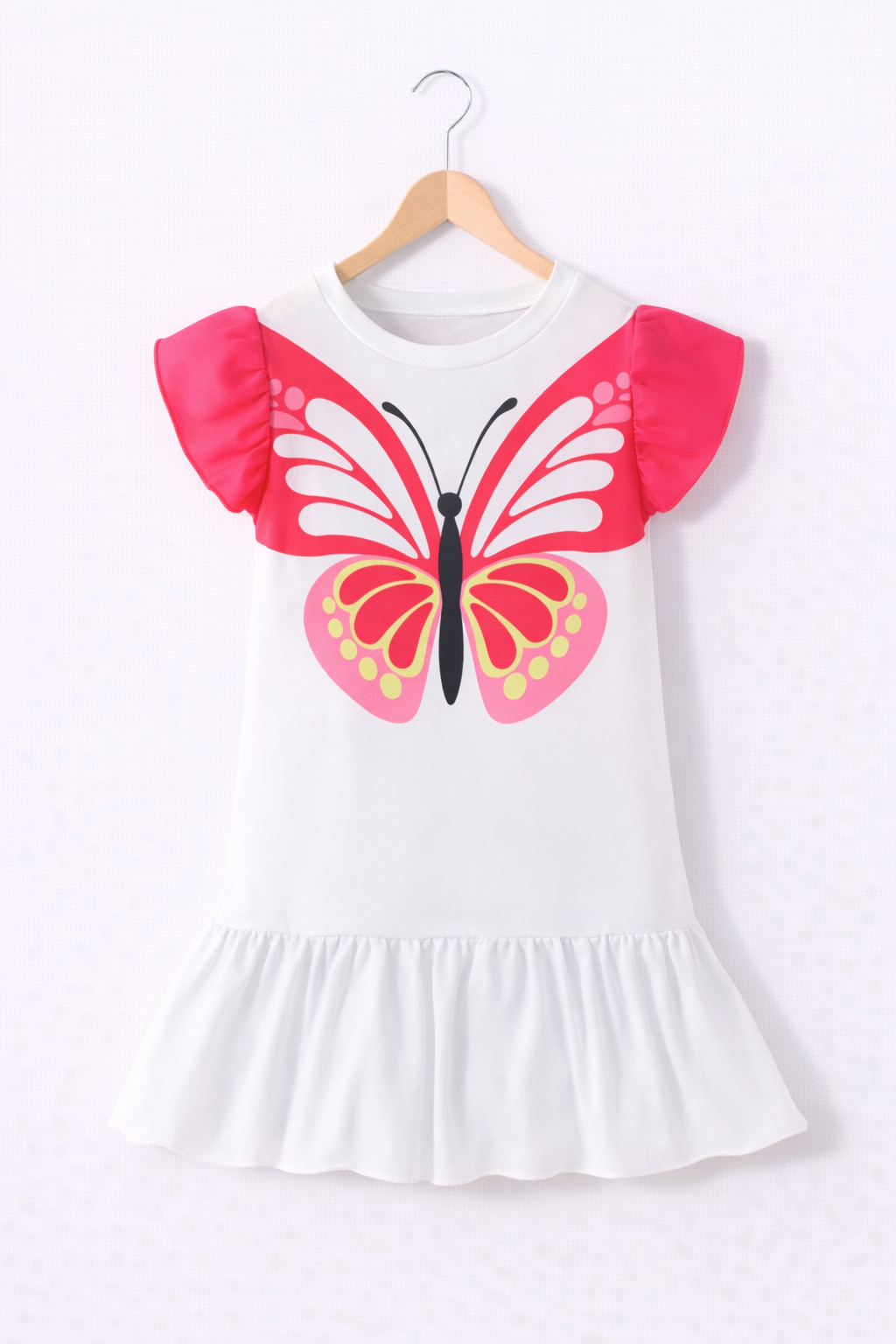RED BUTTERFLY SUMMER FROCK