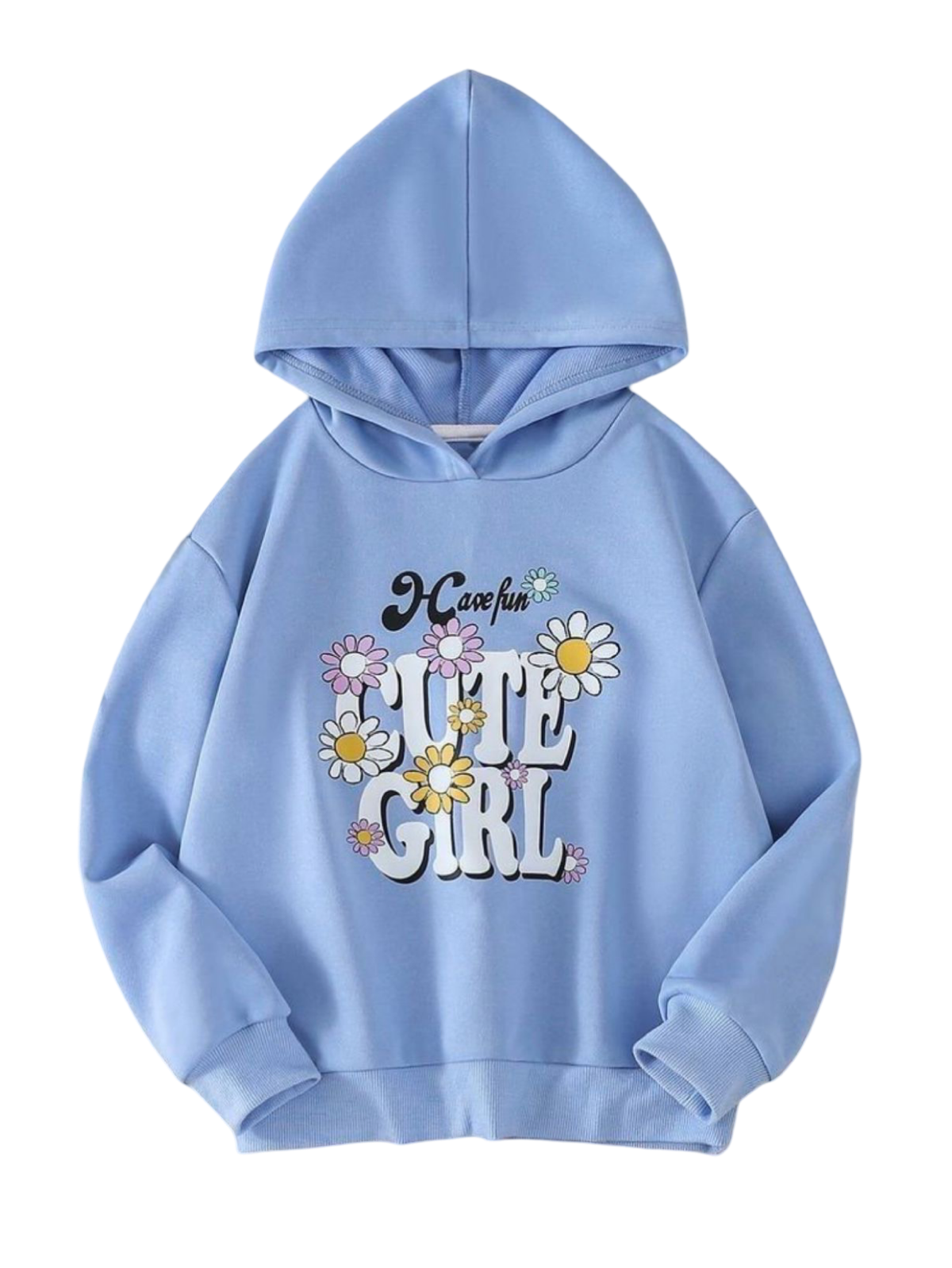 SKY CUTE GIRL FLEECE HOODIE