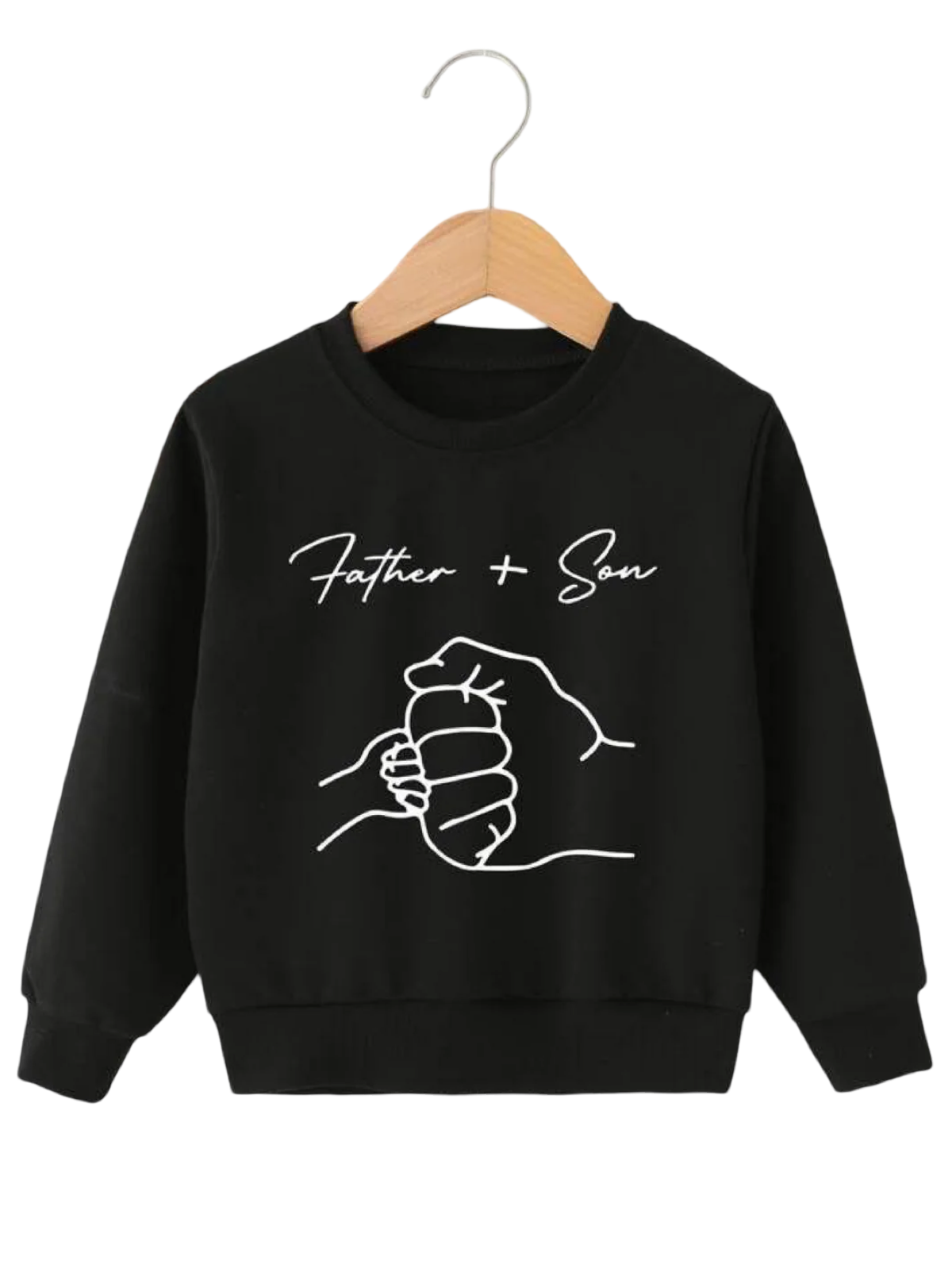 BLACK FATHER SON FLEECE SWEATSHIRT