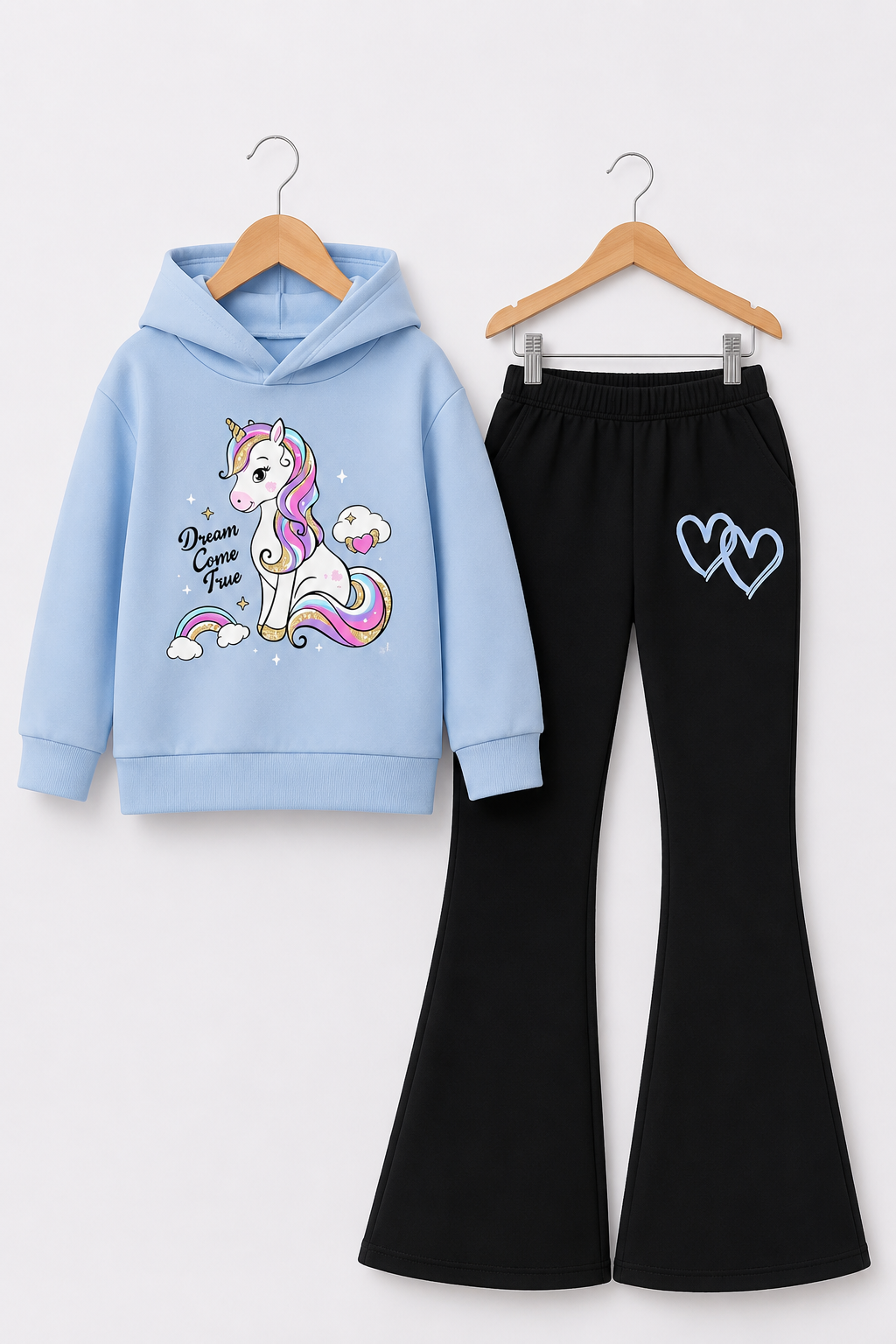 SKY UNICORN WIDE LEG FLEECE PAIR