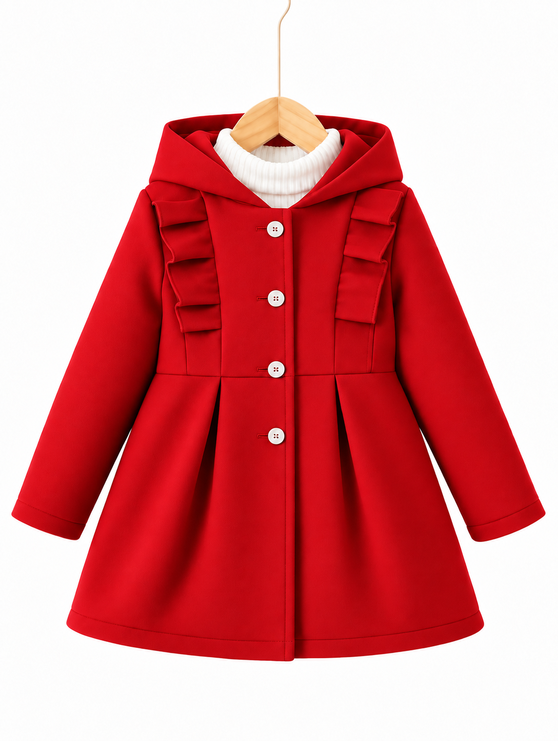 RED PRINCESS FLEECE COAT