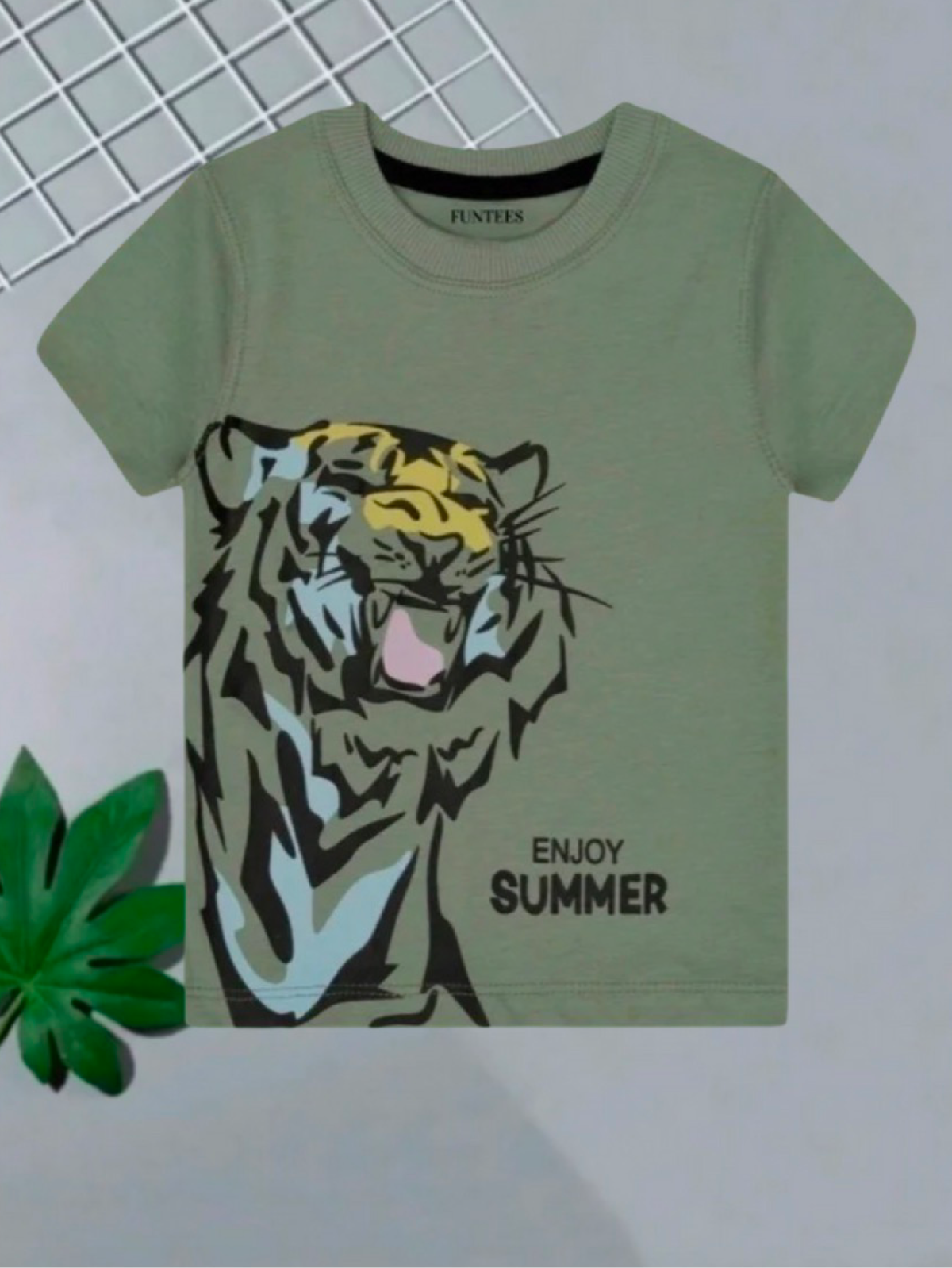 SUMMER GREEN TIGER TEE