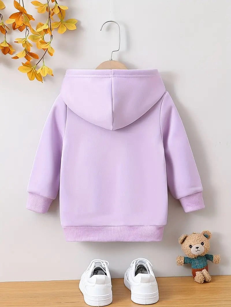 PURPLE BUTTERFLY FLEECE HOODIE