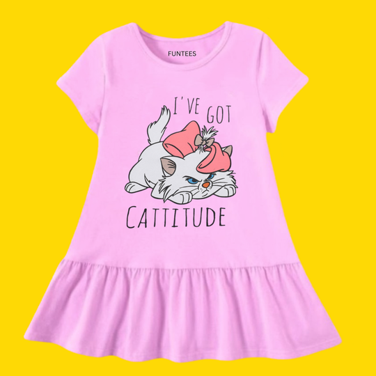 PINK I’VE GOT CATTITUDE SUMMER FROCK