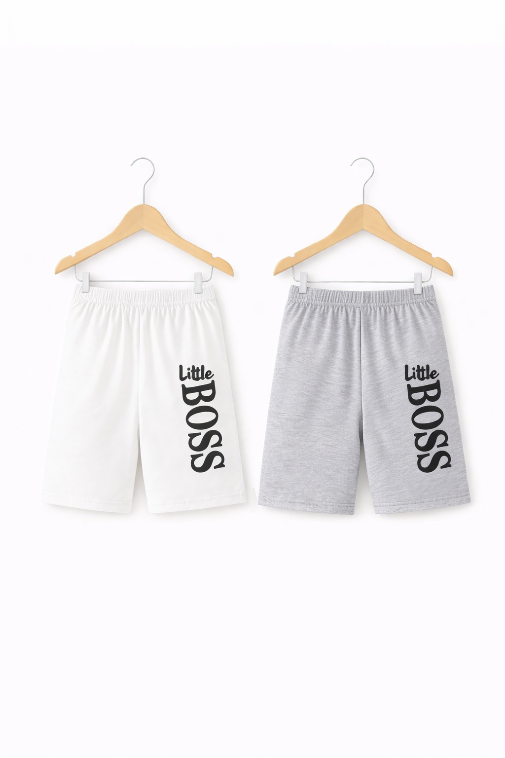 WHITE & GREY 2 LITTLE BOSS SHORT