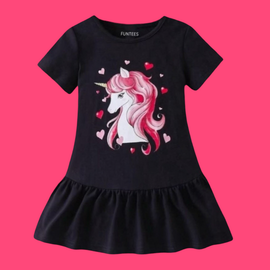 BLACK UNICORN SUMMER FROCK