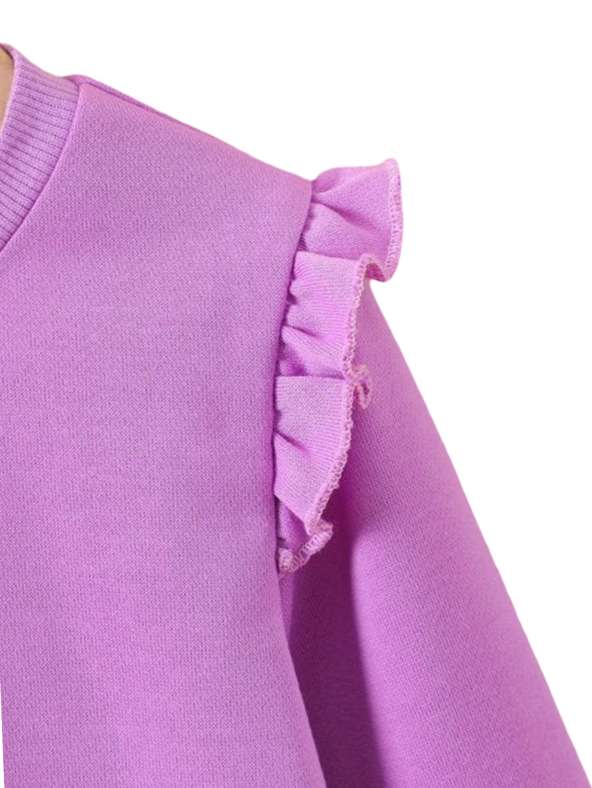 PURPLE UNICORN FRIL FLEECE SWEATSHIRT