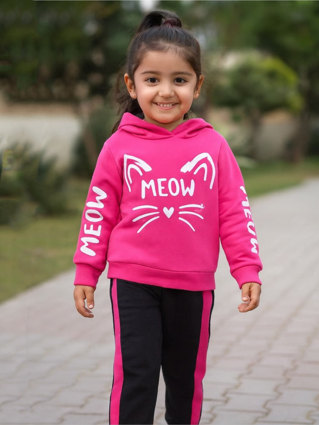 PINK MEOW FLEECE PAIR