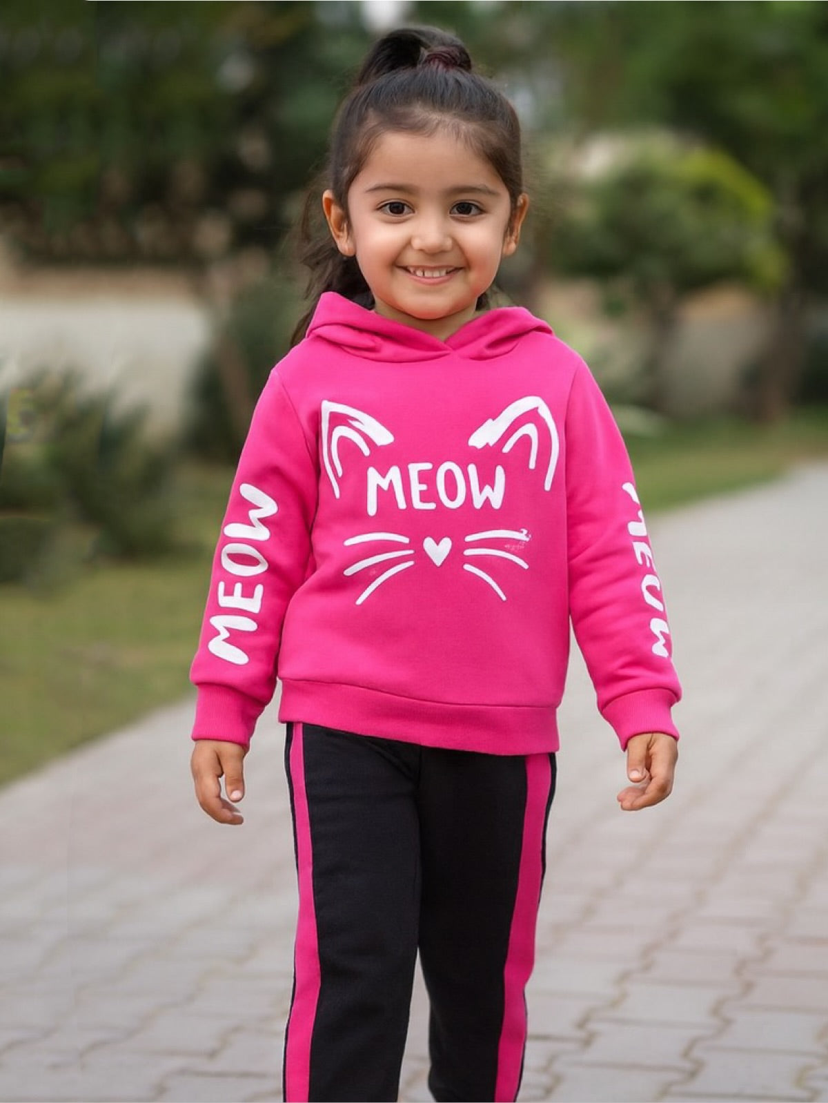 PINK MEOW FLEECE PAIR